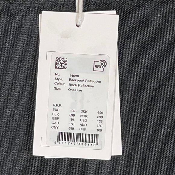 NWT Rains Backpack Waterproof Black Reflective - Picture 2 of 15